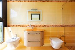 Orange bathroom designs