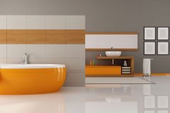 Orange bathroom designs