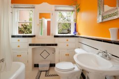 Orange bathroom designs