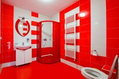Red bathroom designs