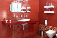 Red bathroom designs