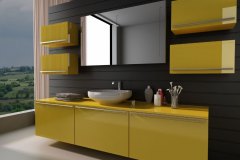 Yellow bathroom designs